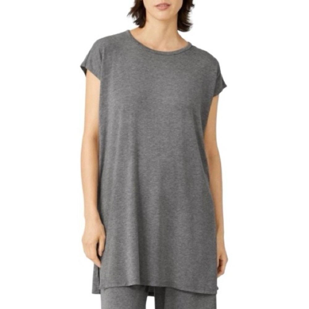 Eileen Fisher Grey Tunic Top Size XS